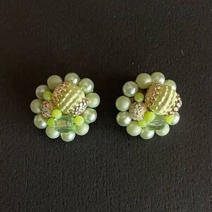 Vintage Japan Clip On Earrings